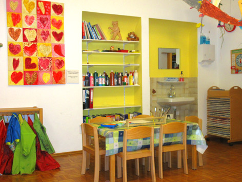 Atelierraum mit Kreativmaterial